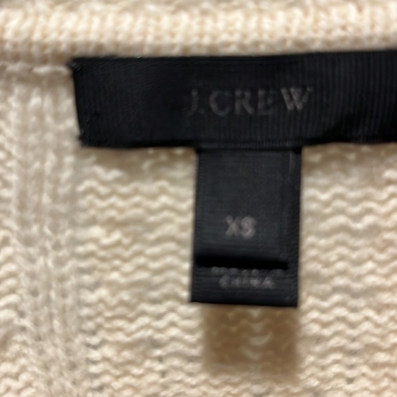 J. Crew 100% Wool Cream Long Sleeve Sweater - Picture 2 of 4